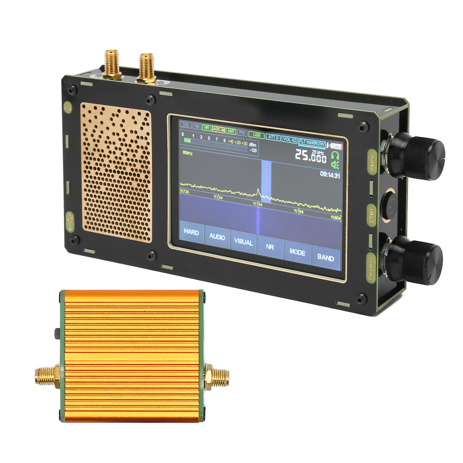 Amazon.co.jp: 短波ラジオ受信機、DSP SDR受信機USB接続50KHz〜2GHz